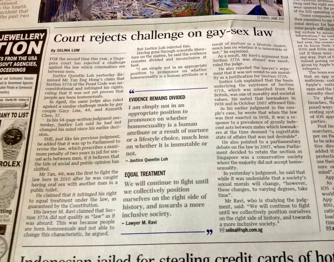 The Straits Times, 3 Oct 2013, A6